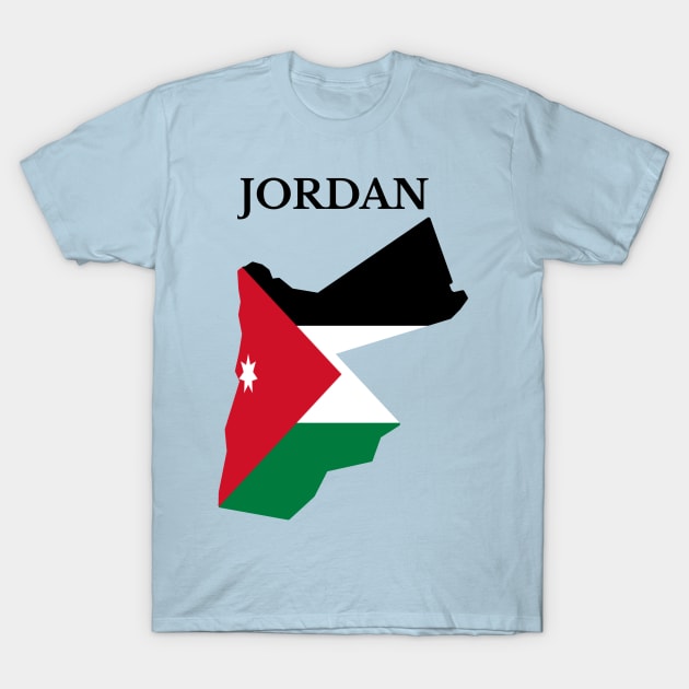 Jordan Flag Map T-Shirt by maro_00